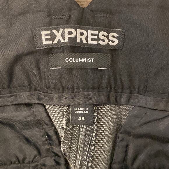 Express Columnist Barely Boot Color Block Trouser Pant Black Gray Size 4 - Picture 7 of 11